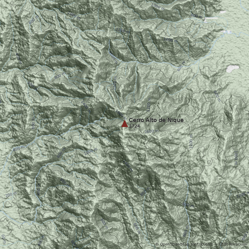 Mapa Cerro Alto de Nique