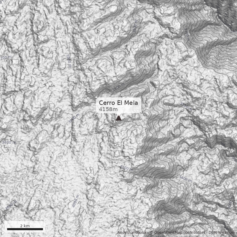 Mapa Cerro El Mela
