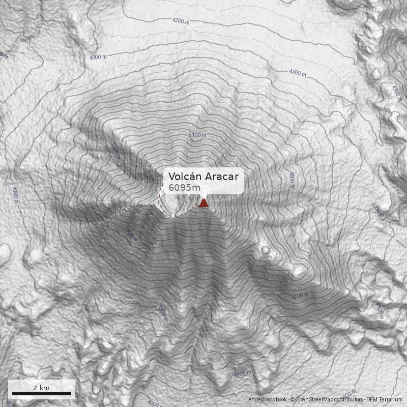 Mapa Volcán Aracar