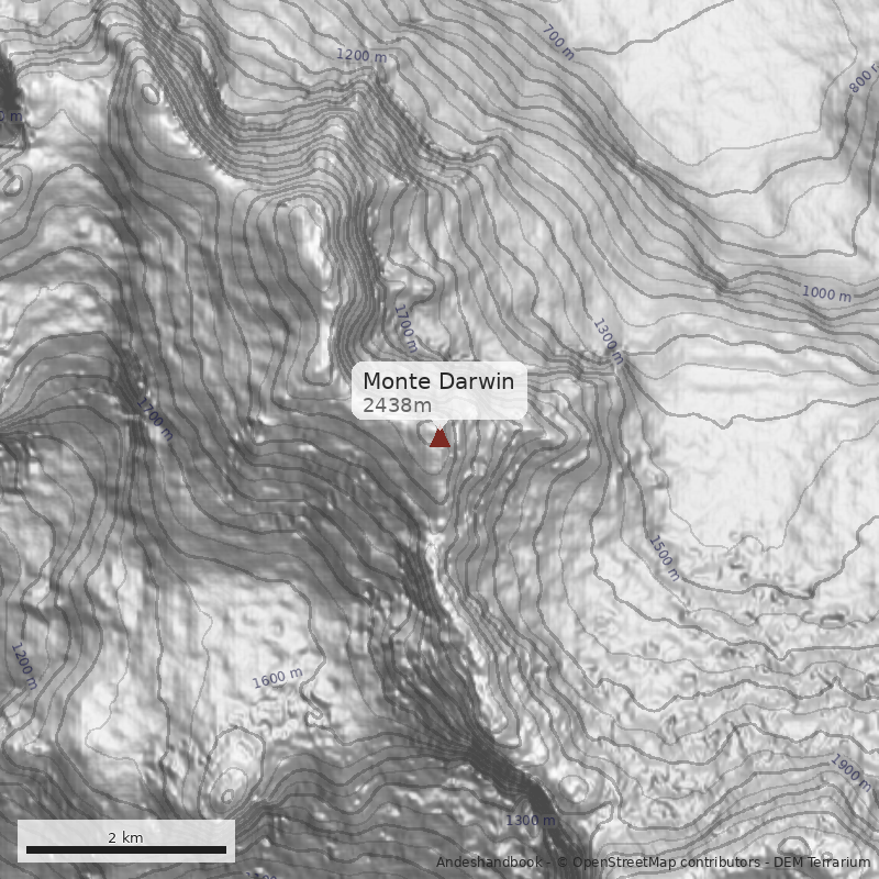 Mapa Monte Darwin