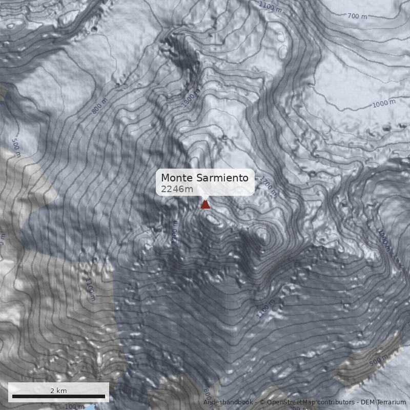 Mapa Monte Sarmiento