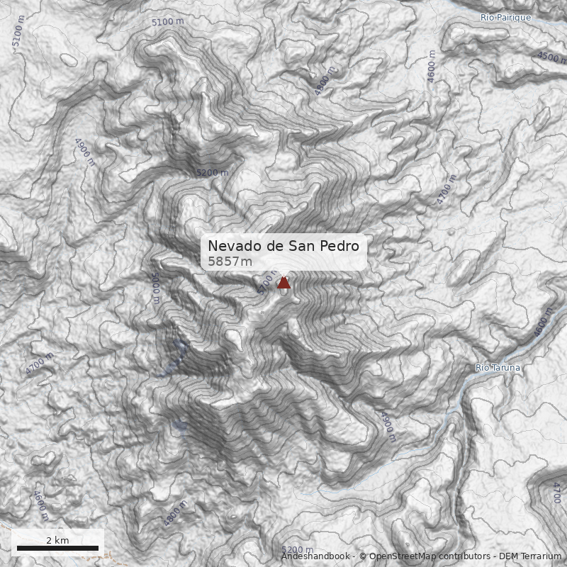 Mapa Nevado de San Pedro