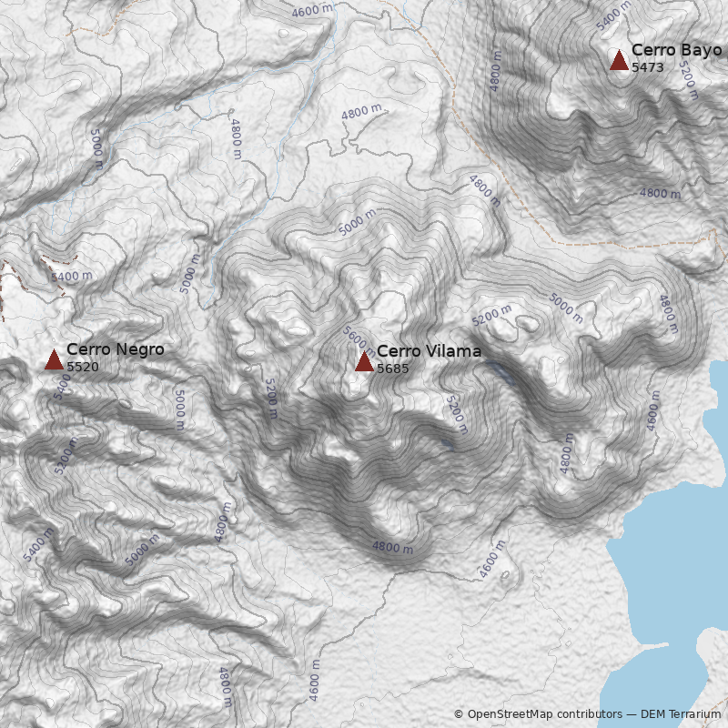 Mapa Cerro Vilama