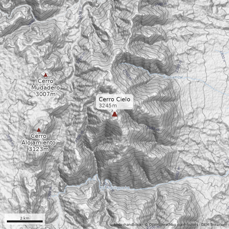 Mapa Cerro Cielo