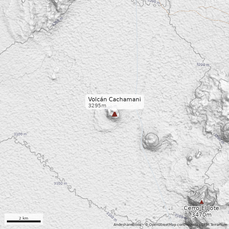 Mapa Volcán Cachamani