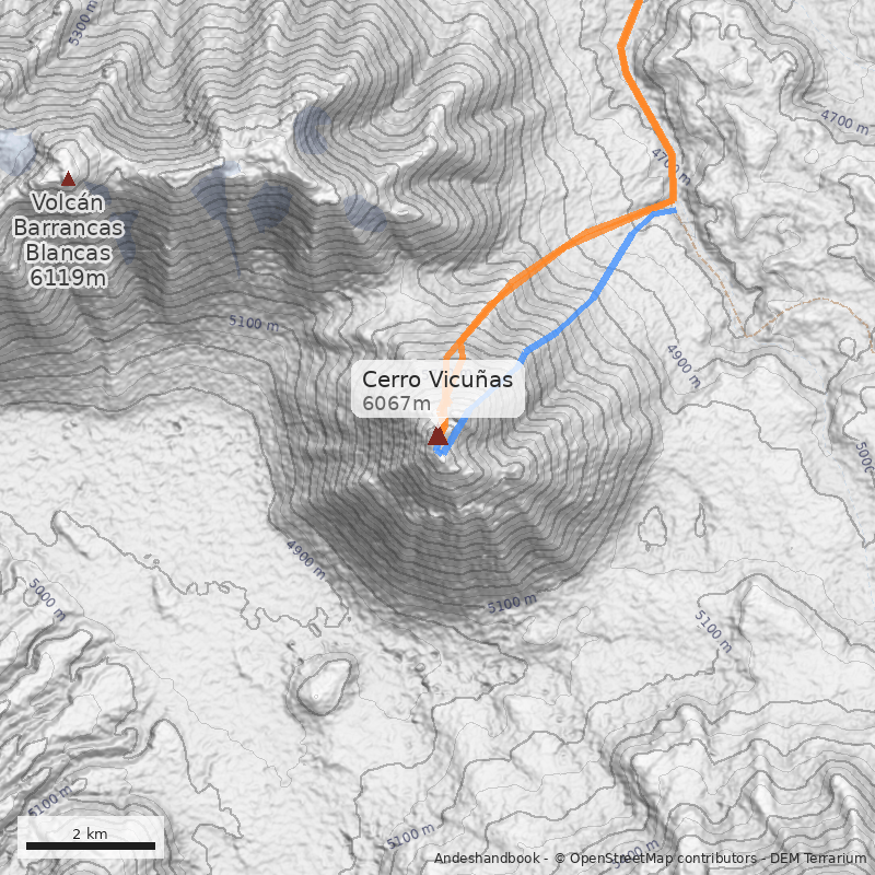 Mapa Cerro Vicuñas