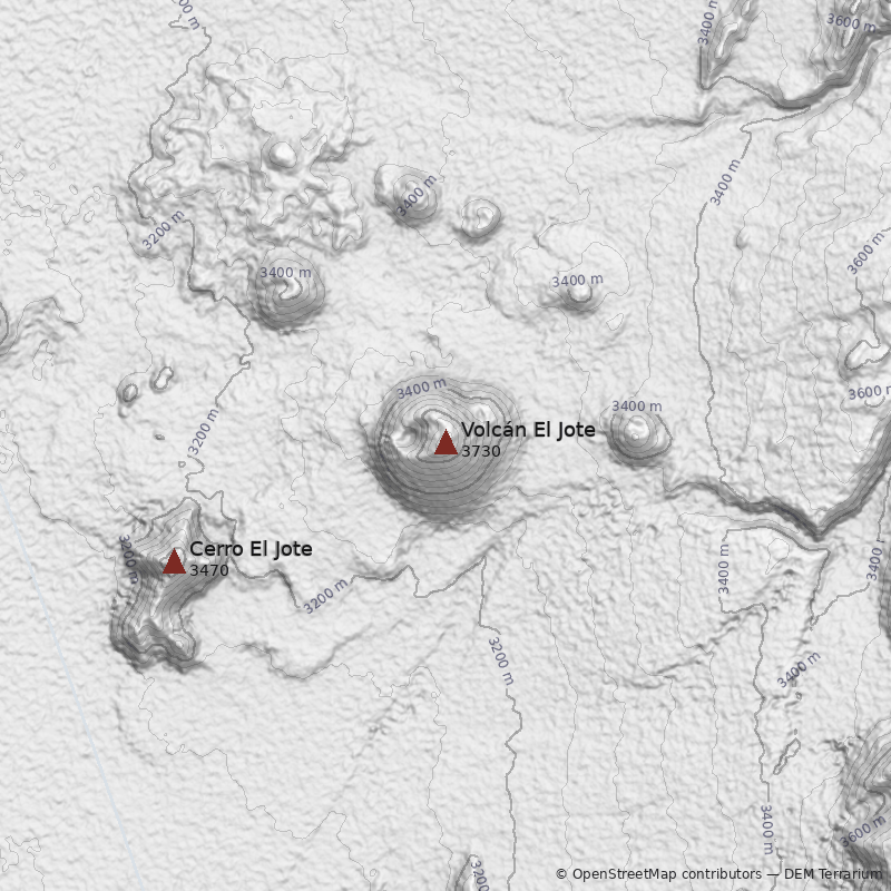 Mapa Volcán El Jote