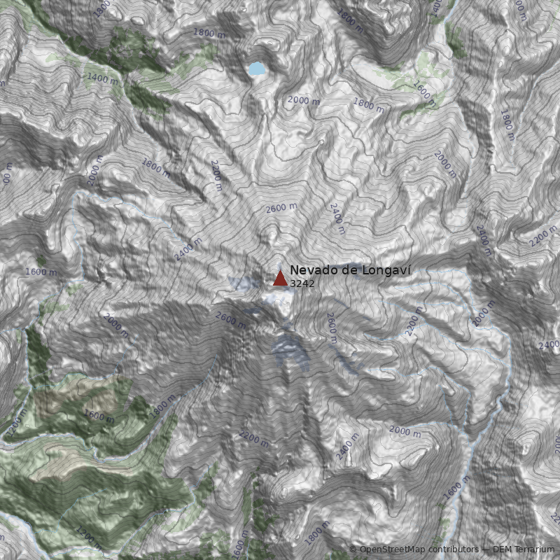 Mapa Nevado de Longaví
