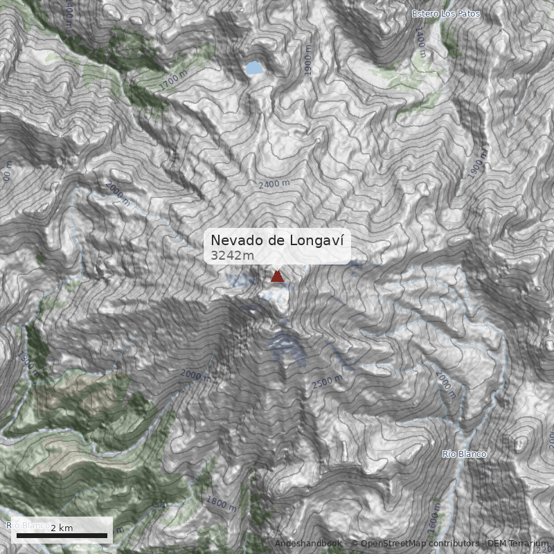 Mapa Nevado de Longaví
