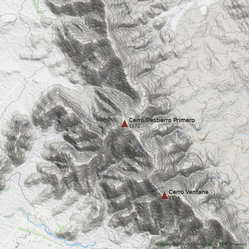 Mapa Cerro Destierro Primero