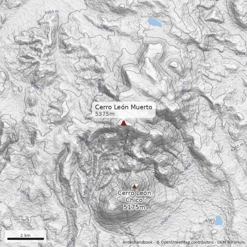 Mapa Cerro León Muerto