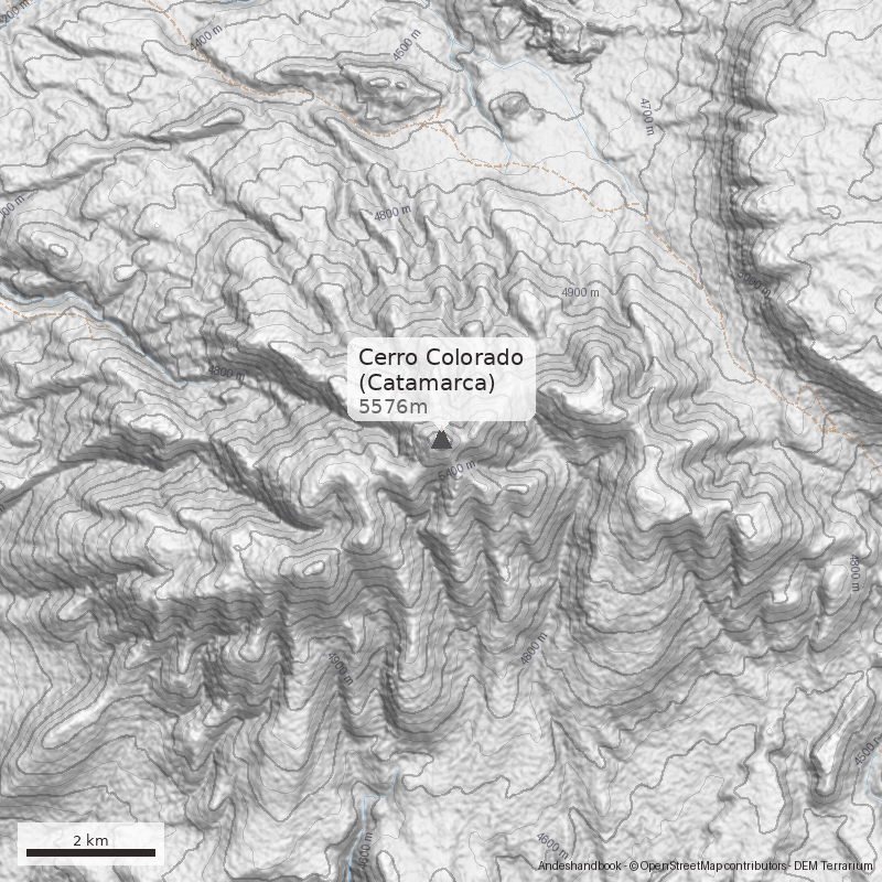 Mapa Cerro Colorado (Catamarca)