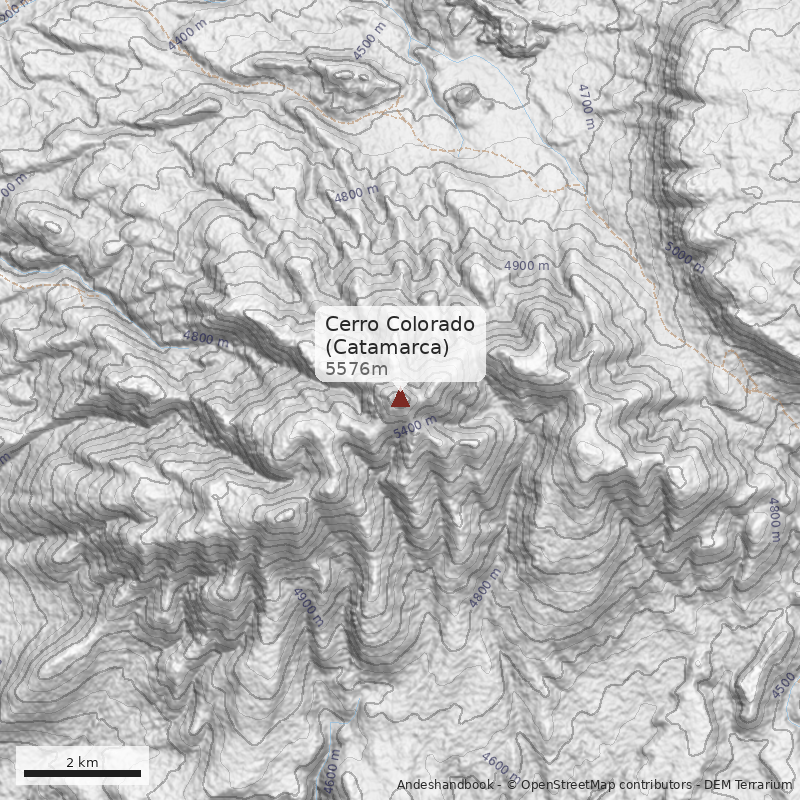 Mapa Cerro Colorado (Catamarca)