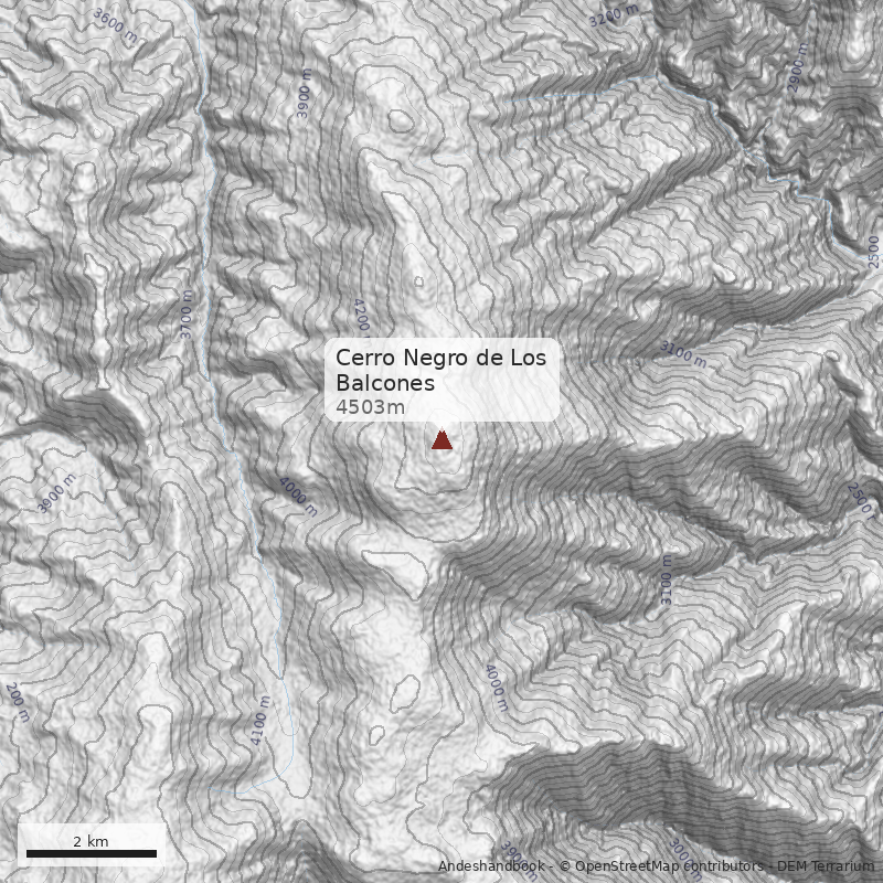 Mapa Cerro Negro de Los Balcones