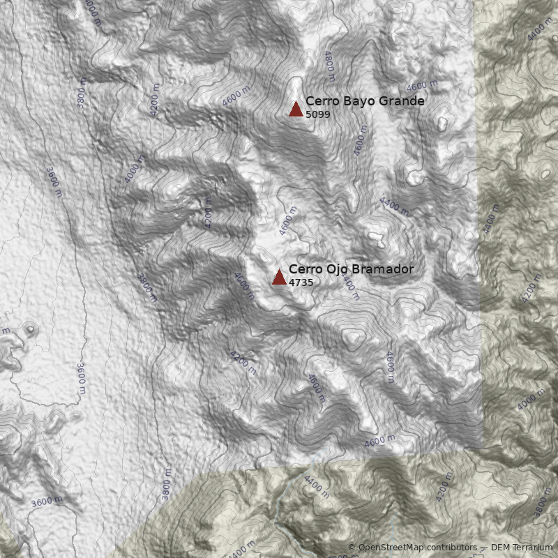 Mapa Cerro Ojo Bramador