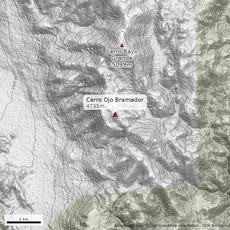Mapa Cerro Ojo Bramador