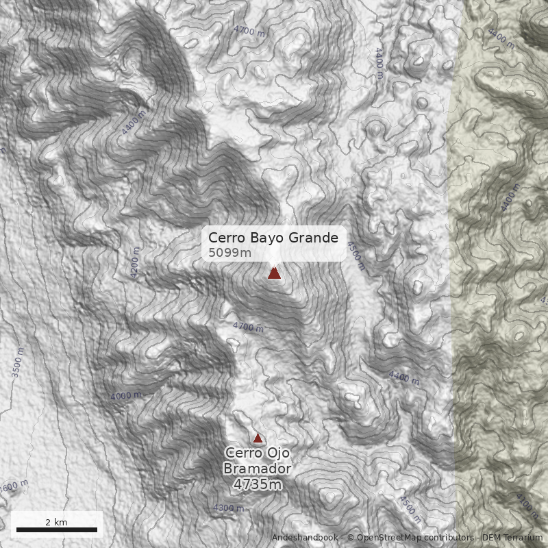 Mapa Cerro Bayo Grande