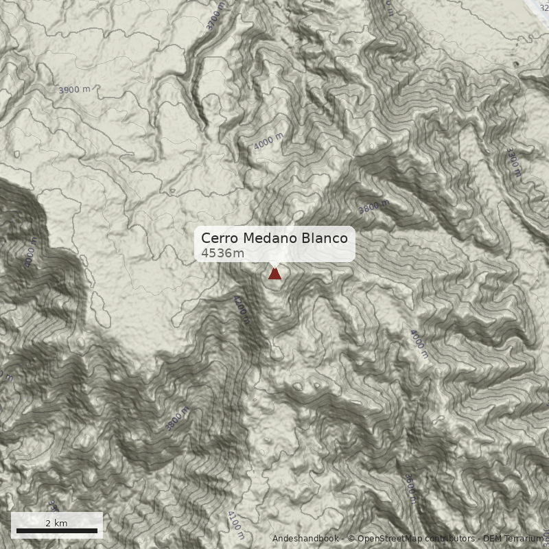 Mapa Cerro Medano Blanco