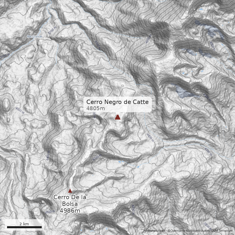 Mapa Cerro Negro de Catte
