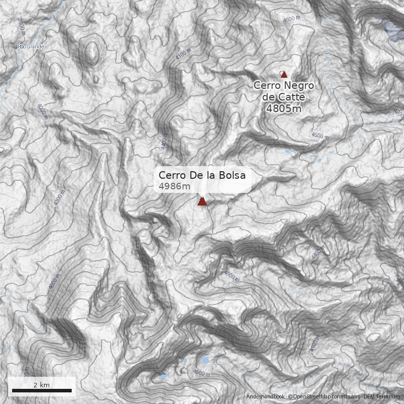 Mapa Cerro De la Bolsa