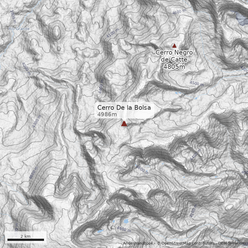 Mapa Cerro De la Bolsa
