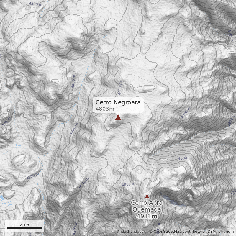Mapa Cerro Negroara