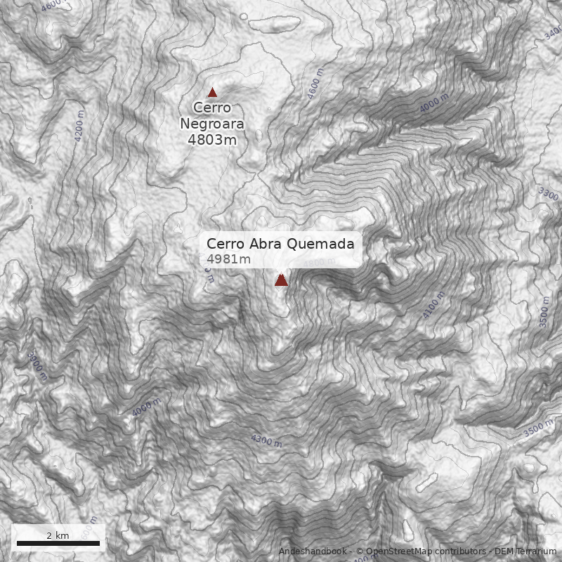 Mapa Cerro Abra Quemada