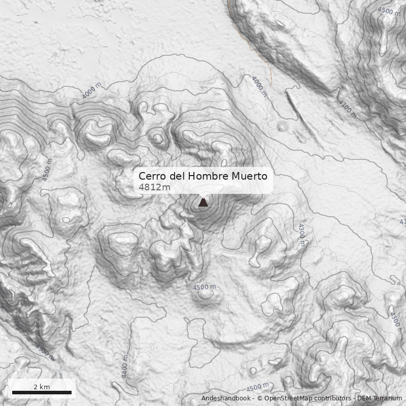 Mapa Cerro del Hombre Muerto