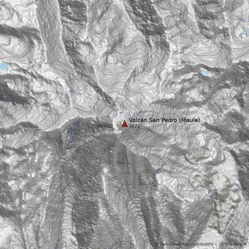 Mapa Volcán San Pedro (Maule)