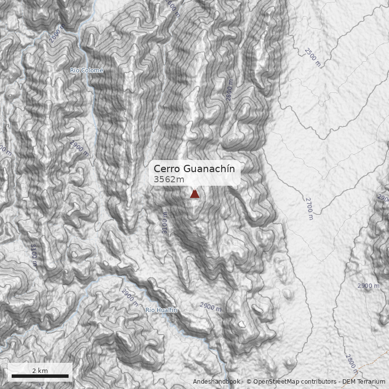 Mapa Cerro Guanachín