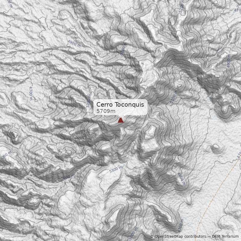 Mapa Cerro Toconquis