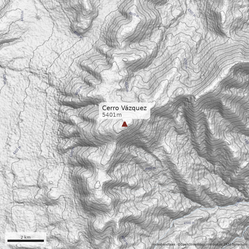 Mapa Cerro Vázquez