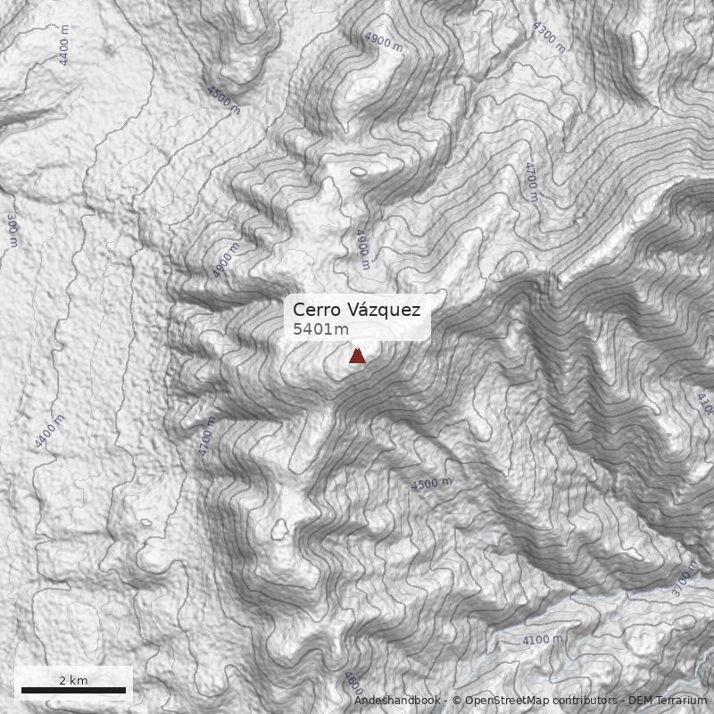 Mapa Cerro Vázquez
