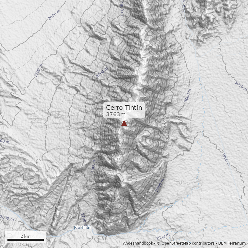 Mapa Cerro Tintín