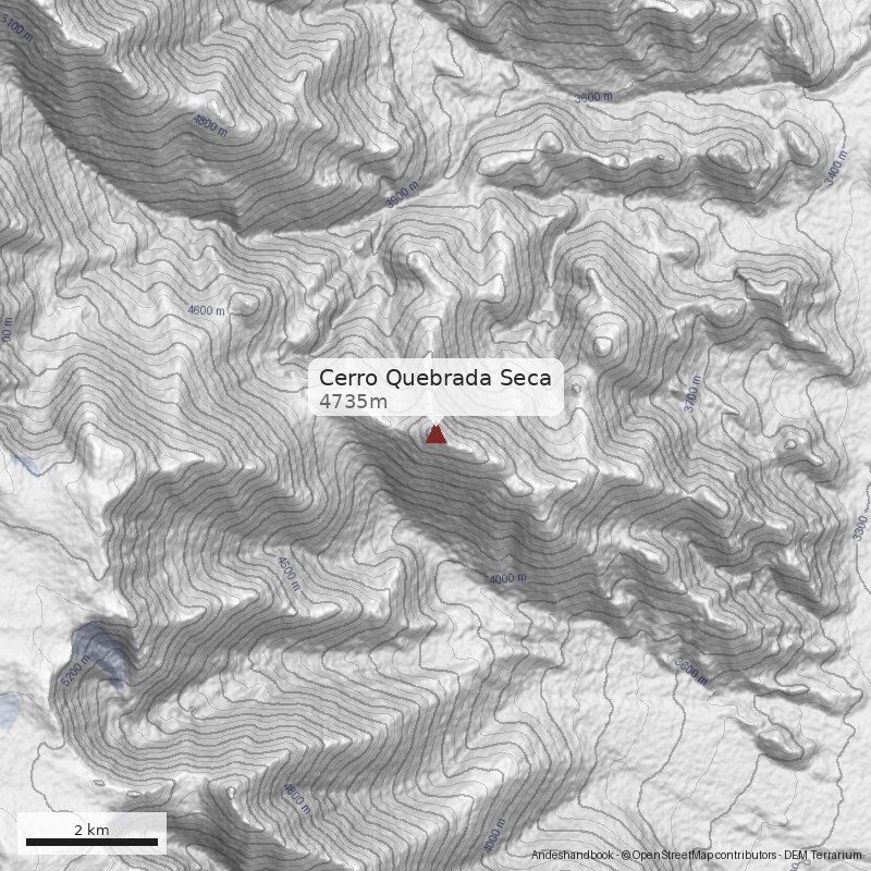 Mapa Cerro Quebrada Seca
