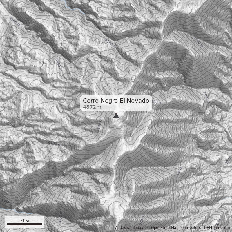 Mapa Cerro Negro El Nevado