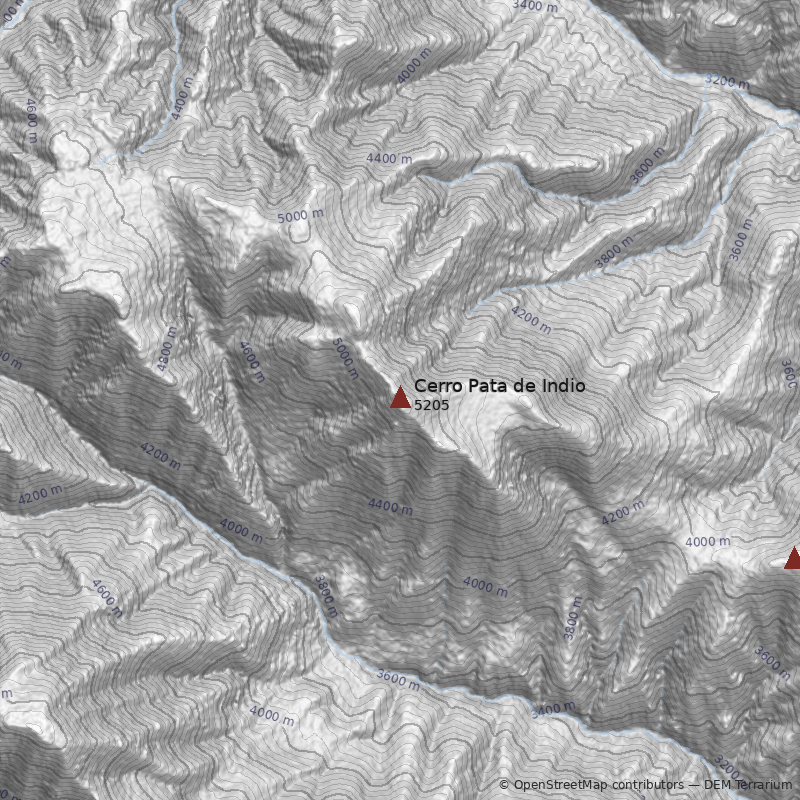 Mapa Cerro Pata de Indio