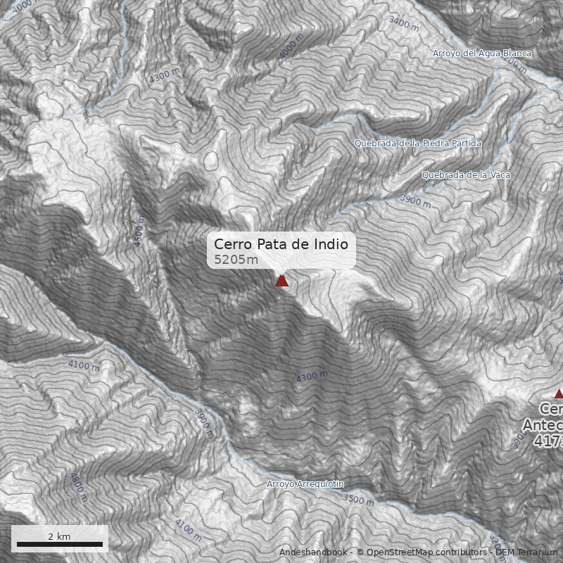 Mapa Cerro Pata de Indio