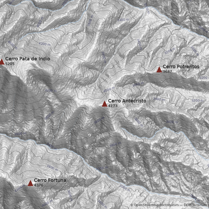 Mapa Cerro Antecristo