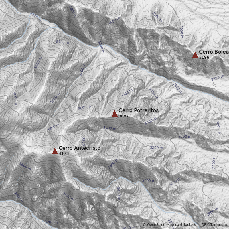 Mapa Cerro Potreritos