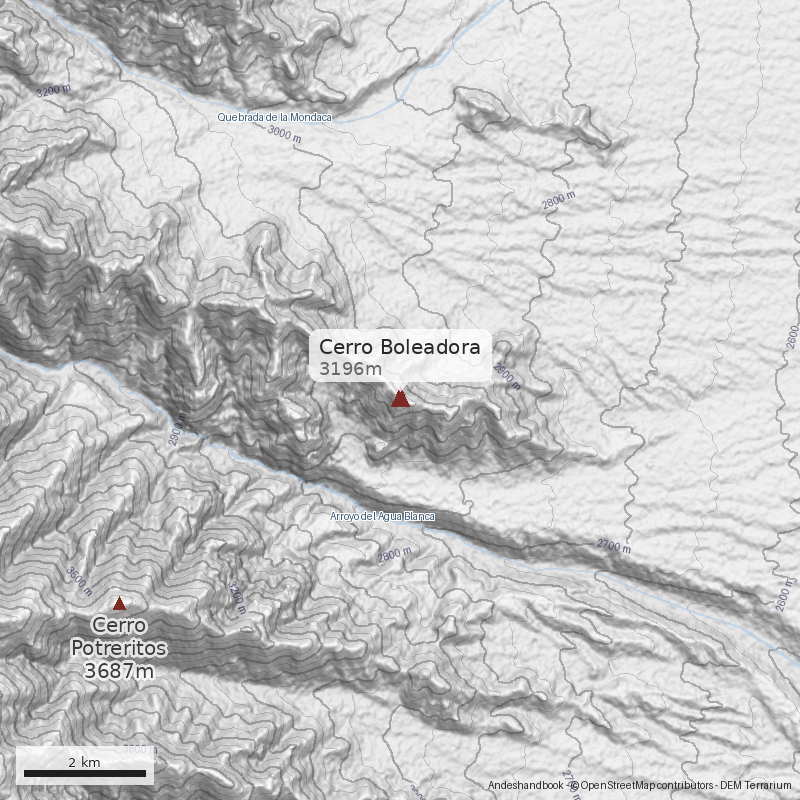 Mapa Cerro Boleadora
