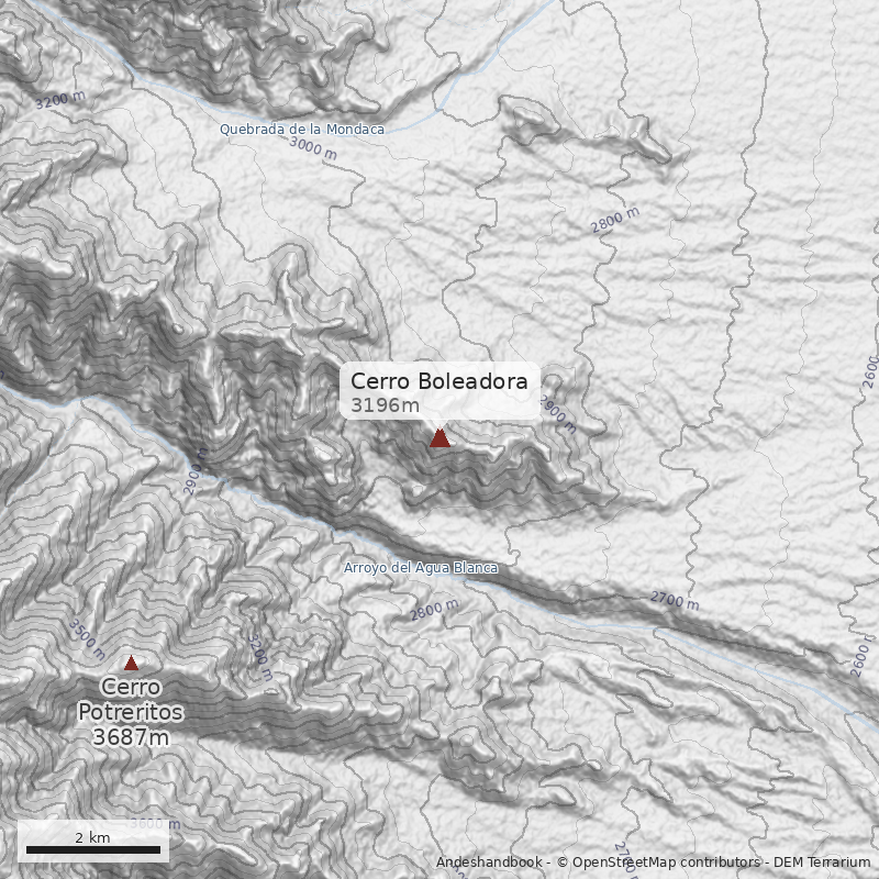 Mapa Cerro Boleadora