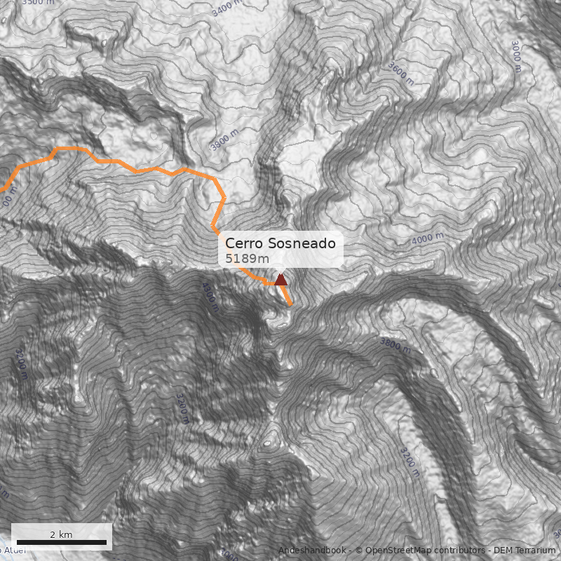 Mapa Cerro Sosneado