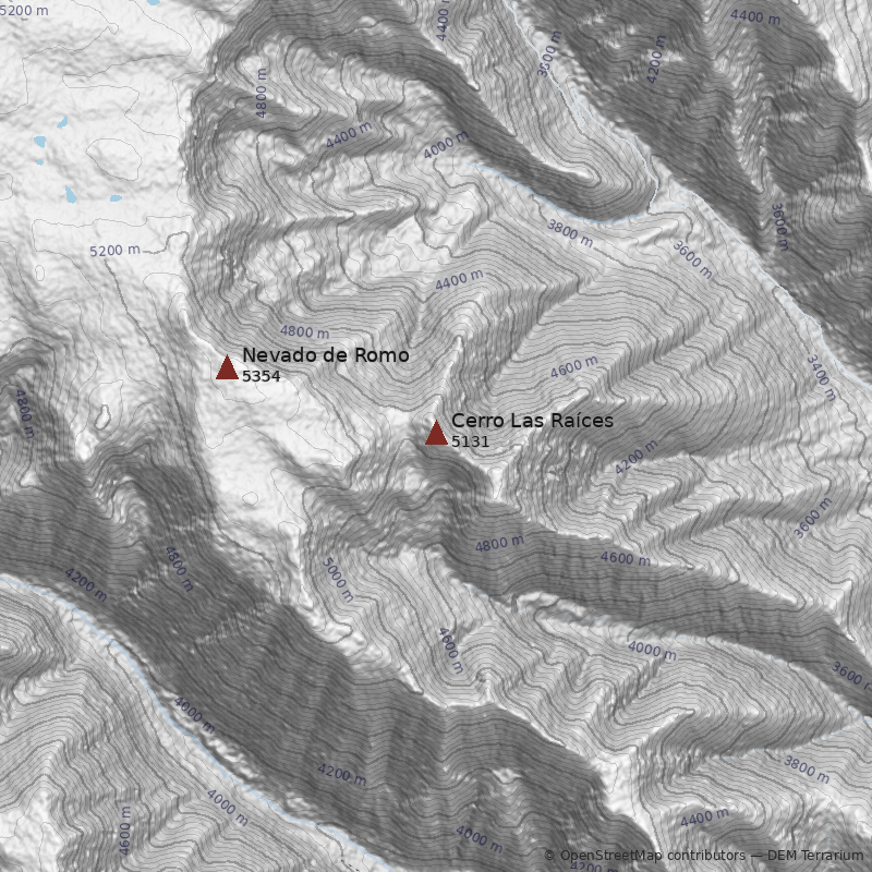 Mapa Cerro Las Raíces