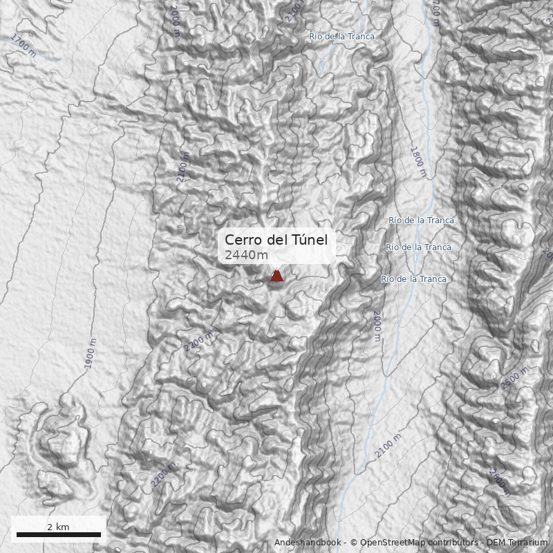 Mapa Cerro del Túnel