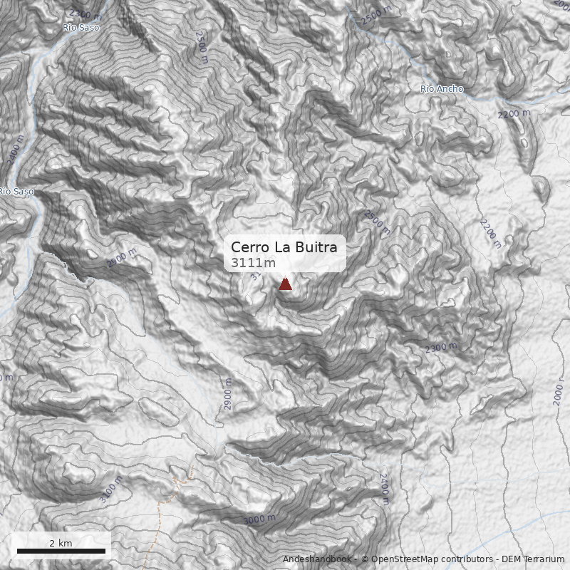 Mapa Cerro La Buitra