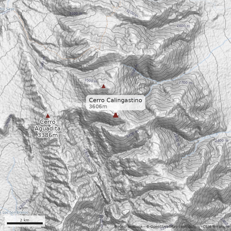 Mapa Cerro Calingastino