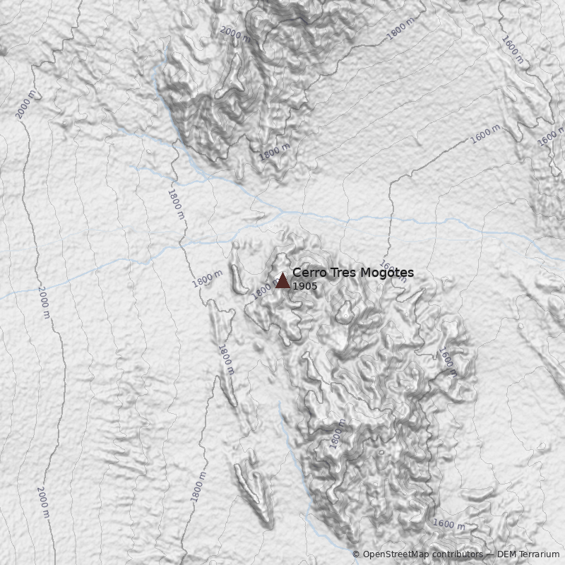 Mapa Cerro Tres Mogotes