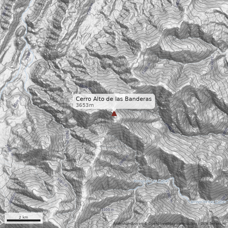 Mapa Cerro Alto de las Banderas