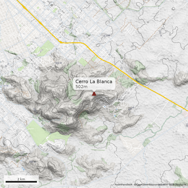 Mapa Cerro La Blanca